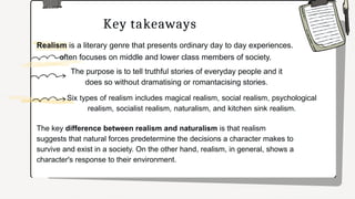 Report for my masteral presentation given the topics of Realism | PPTX