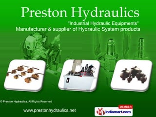 Manufacturer & supplier of Hydraulic System products
 
