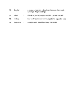 Debate Rules.pdf 717 debate rules guideline | PDF