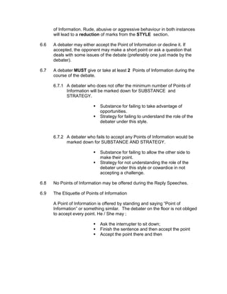Debate Rules.pdf 717 debate rules guideline | PDF