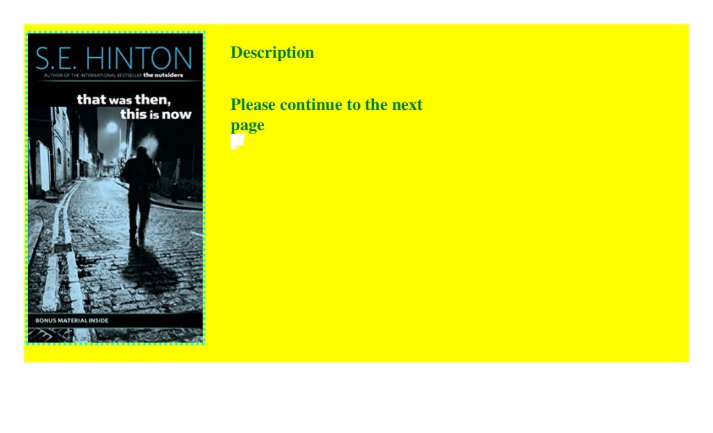 author of that was then this is now