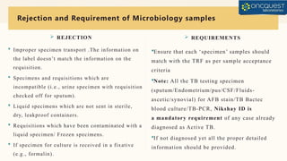 Rejected Test Examples Sample Acceptance-Rejection-Criteria in lab | PPTX