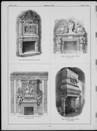 Каминъ рѣ зной и зъ о р ѣ хо ва го д ерева с ъ позолотой.
Apx. Flachat e t Cochet.
П ариж ъ. О со б някъ маркизы de B eth izy.
Apx. Licien Magne.
H o te l de ville de S t D enis, (dep. Seine). Каминъ.
П ро ектъ камина для б ол ь ш ого кабинета.
Apx. A. P. Clerc.
 