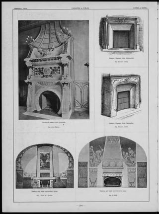 Больш ой каминъ для стол овой .
Apx. Louis Bigaux.o;
Наминъ. П ариж ъ (Rue d'A b be ville ).
Apx. Edouard Autant.
Каминъ. П ар иж ъ (Rue d’A bbe ville).
Apx. Edouard Autant.
Каминъ для зала охо тн и ч ья го дома.
 