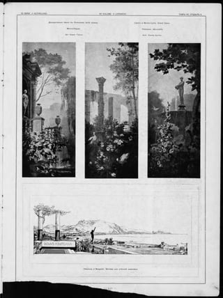 Д екоративны я панно въ больш ом ъ зал ѣ назино. Casino à M o n te -C a rlo . G rand Salon.
М онте-К арло. Panneaux d é c o ra tifs .
Apx. Шарль Гарнье. Arch. Charles Garnier.
 