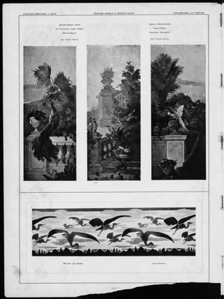 Д екоративны я панно
въ больш ом ъ зал ѣ казино.
М онте-К арло.
МОТИВЪ ДЛЯ ф риза. Louis Clermont.
 