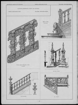 R A M P E S d ’ E S C A L IE R S EN BO IS
2. М О Т И В Ы Д Е Р Е В Я Н Н Ы Х Ъ П Е Р И Л Ъ Д Л Я Л Ъ С Т Н И Ц Ъ .
______ H Ö L Z E R N E T R E P P E N G E L Ä N D E R .
Р ь зн ы я герил а. (С редневъ к. эпохи)
по Krauth’y.
Apx. Gerlt & Tivendell.
З ам о къ de B izy.
Apx. Gosselin.
 