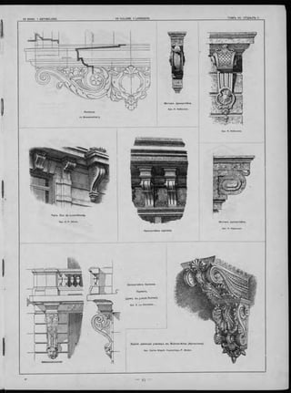 Т О М Ъ VII. О Т Д -Ь Л Ъ 1.VII VO LU M E. 1 LIVRAISON.VII BAND. 1 ABTHEILU N G .
М оти въ кронш тейна.
Apx. H. Набоковъ.
К онсоль
Brausewetter’y.
Apx. H. Набоковъ.
’aris. Rue de Luxem bourg.
Apx. H. P. Nénot. М отивъ кронш тейна.
Apx. H. Набоковъ
Н ронш тейны карниза.
К р онш тейнъ балкона.
П ариж ъ,
ул и ц ѣ Rocher).(домъ
Apx. Е. Le Chevallier.
З даніе д ирекц іи учил ищ ъ въ B uénos-A ires (А ргентина).
Apx. Carlos Altgelt. Скульпторъ P. Binder.
 
