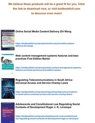 Regulating Content On Social Media Copyright Terms Of Service And ...