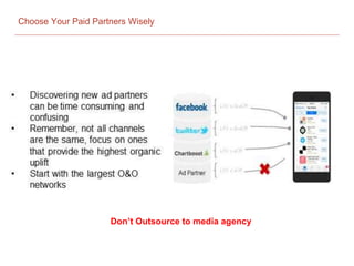 Choose Your Paid Partners Wisely
Don’t Outsource to media agency
 