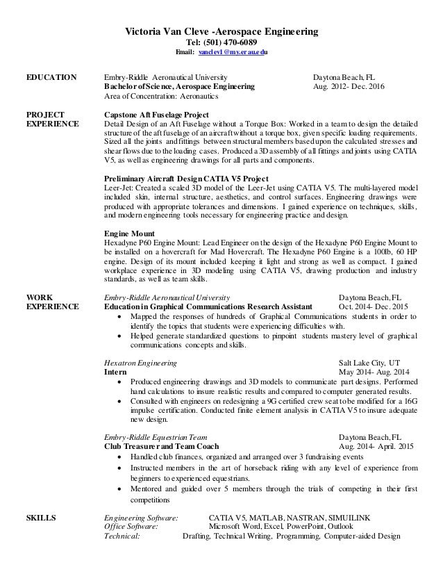 modern resume aerospace engineer