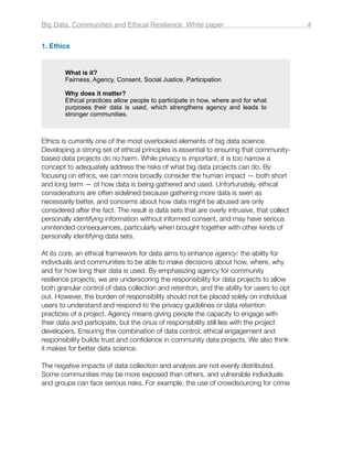 Big Data, Communities and Ethical Resilience: A Framework for Action | PDF