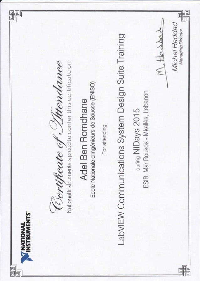 Certificate Of Attendance