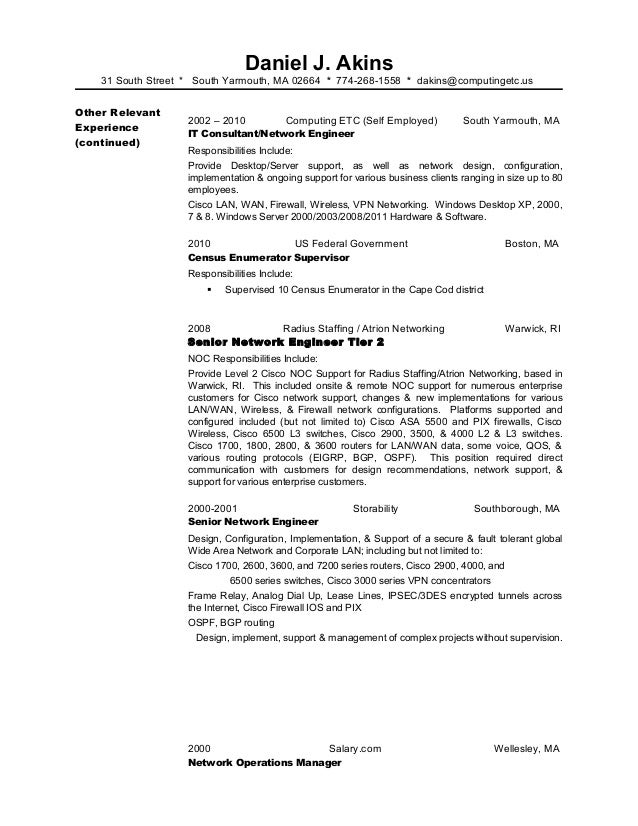 dan akins chronilogical resume updated may 2015