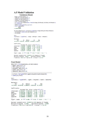 18
A.5 Model Validation
Validation Model
Final Model
 