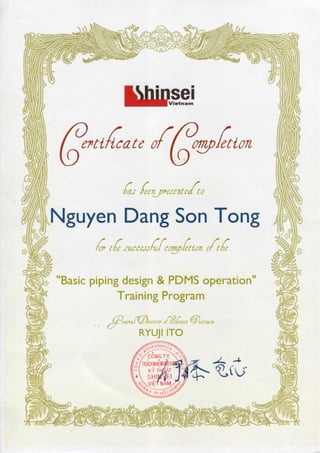 TongNDS Certificate piping