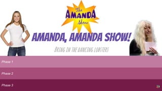 Amanda, Amanda Show!
Bringinthedancinglobsters
Phase 1
Phase 2
Phase 3
 