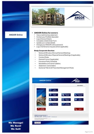 The ANGOR Solution for Body Corporate 2015 | PDF