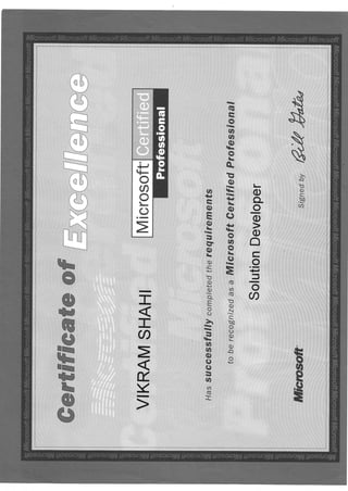 MCSD certificate