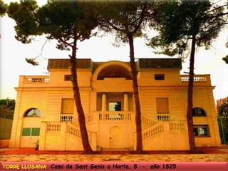TORRE LLOSANA  Cami de Sant Genis a Horta, 8  -  año 1825