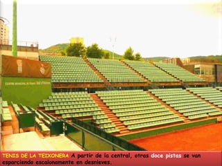 TENIS DE LA TEIXONERA A partir de la central, otras doce pistas se van esparciendo escalonamente en desnieves.