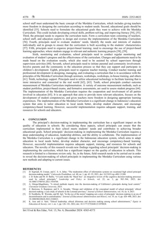 Principal decision-making in implementing Merdeka Curriculum in ...
