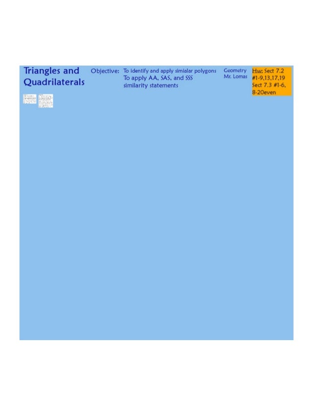 7 2 And 7 3 Similar Polygons And Triangles Pdf - 