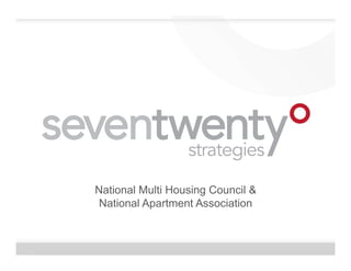 National Multi Housing Council &
National Apartment Association
 
