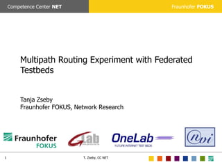 Multipath Routing Experiment with Federated TestbedsTanja ZsebyFraunhofer FOKUS, Network Research 