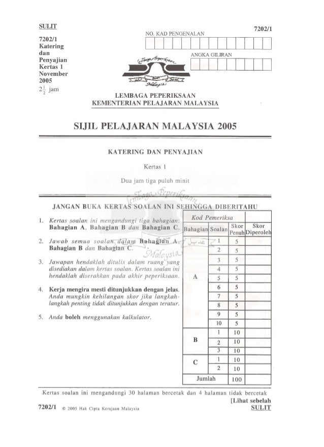 7202 1 Katering Dan Penyajian K1 Tahun 2005