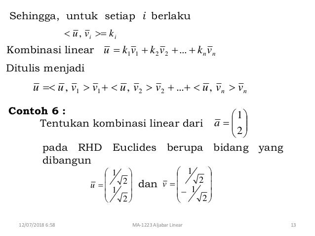 Ruang Hasil Kali Dalam Aljabar Linear Elementer