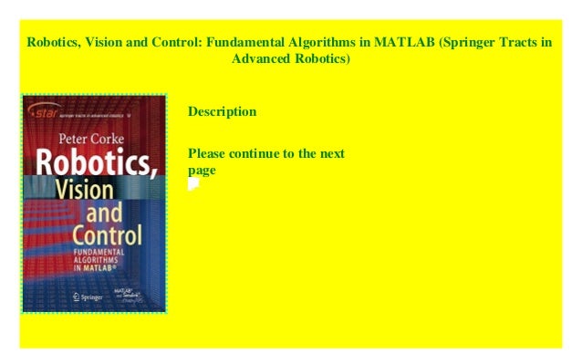 Robotics Vision And Control Fundamental Algorithms In Matlab Spri