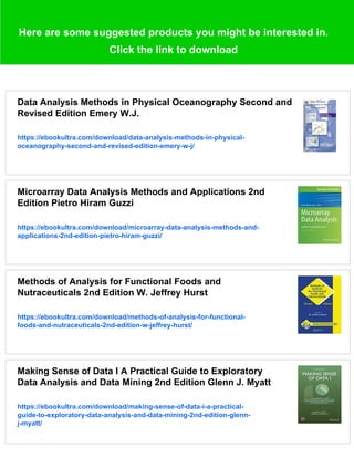 Data Analysis Methods in Physical Oceanography 2nd Edition W. J. Emery ...