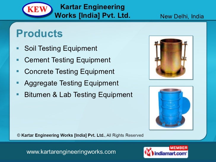 Concrete Testing Equipment by Kartar Engineering Works [India] Pvt. Ltd