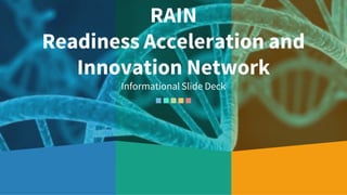 RAIN
Readiness Acceleration and
Innovation Network
Informational Slide Deck
 