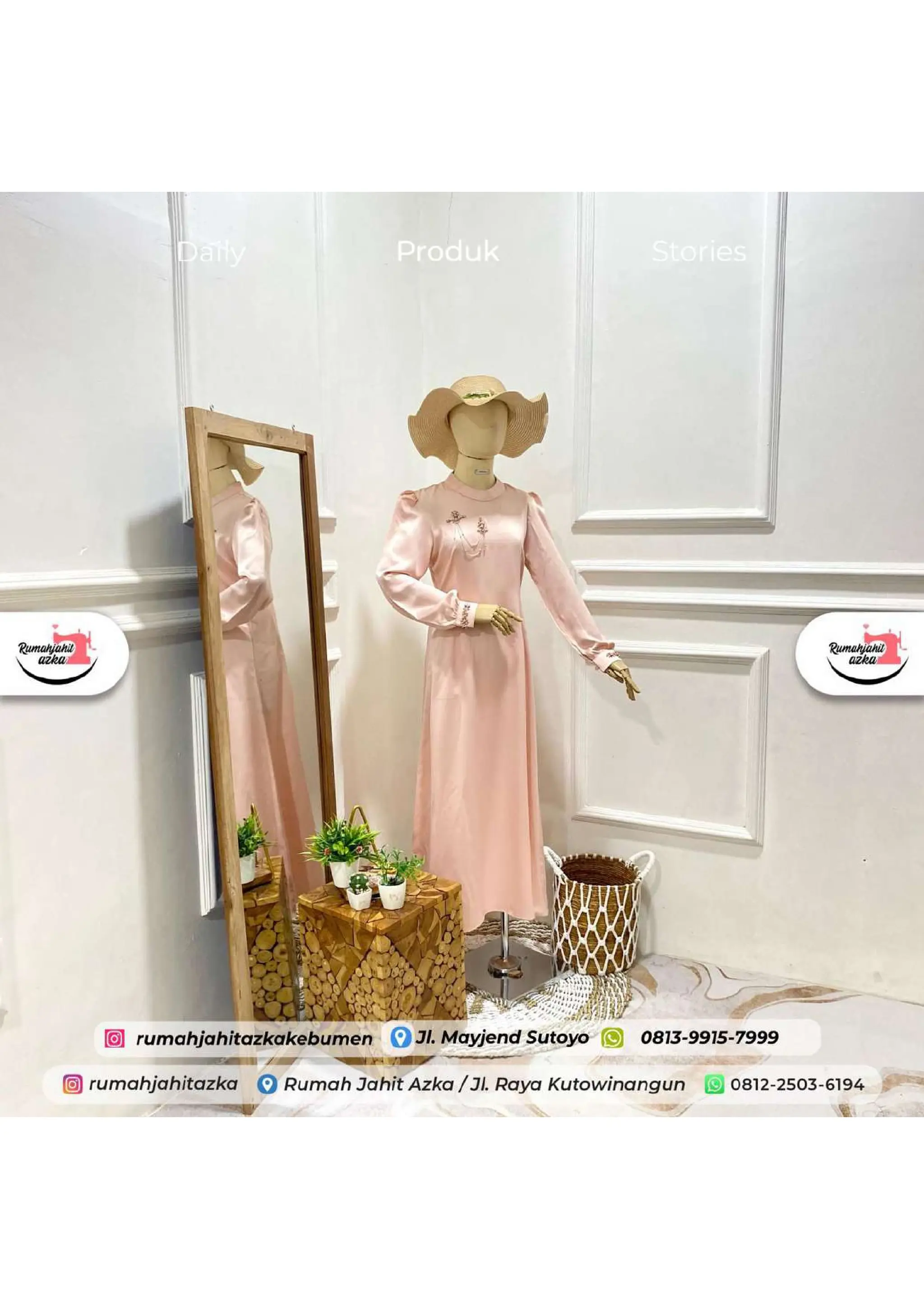 Azka BEST QUALITY! WA 081225036194, Dress Silk Payet Simple by Rumah Jahit ...