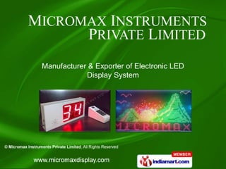 Manufacturer & Exporter of Electronic LED
            Display System
 