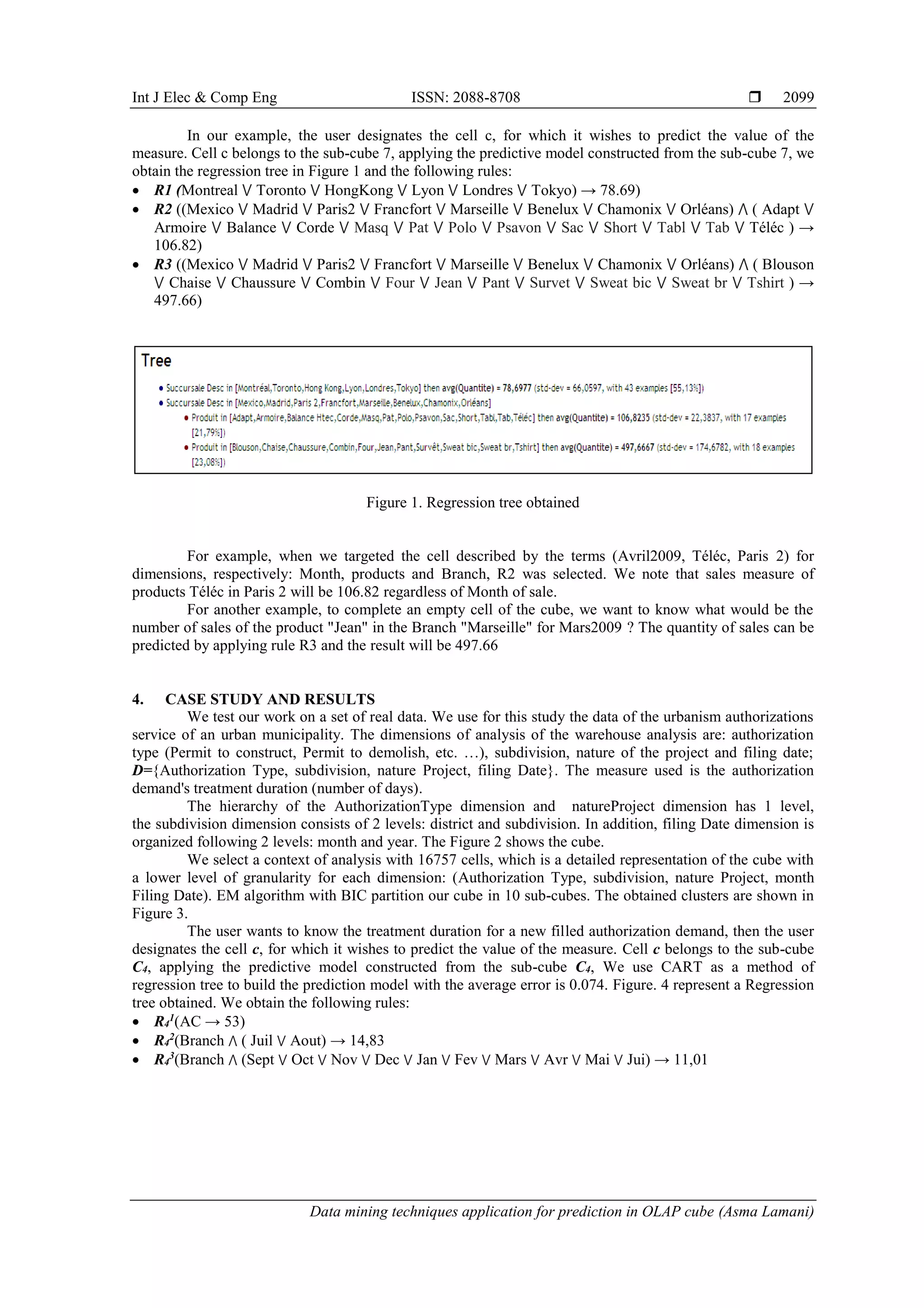 Data mining techniques application for prediction in OLAP cube | PDF
