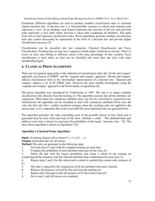 Building a Classifier Employing Prism Algorithm with Fuzzy Logic | PDF