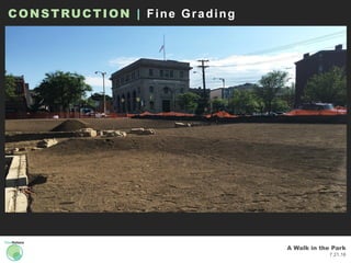 A Walk in the Park
7.21.16
CONSTRUCTION | Fine Grading
 