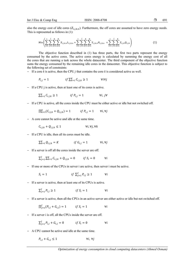 Optimization of energy consumption in cloud computing datacenters | PDF
