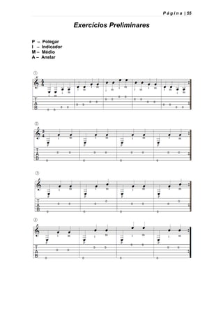 P á g i n a | 55
Exercícios Preliminares
P – Polegar
I – Indicador
M – Médio
A – Anelar
 