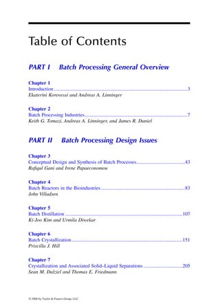 Batch Processes 1st Edition Ekaterini Korovessi | PDF