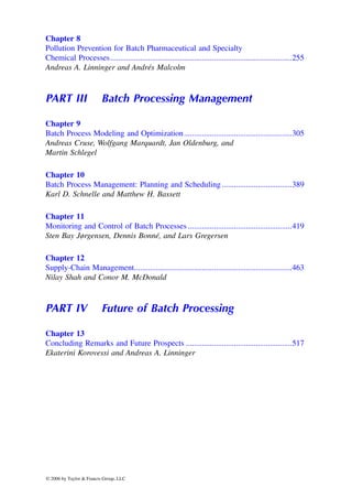 Batch Processes 1st Edition Ekaterini Korovessi | PDF