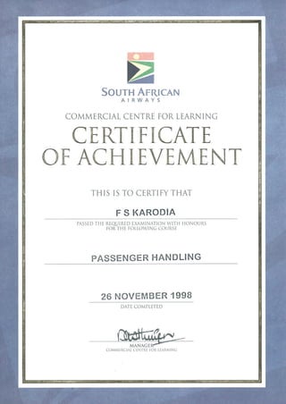 SAA-Passenger Handling