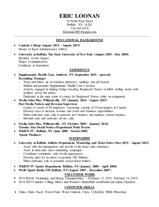 resume june 2016 ticket sales resume