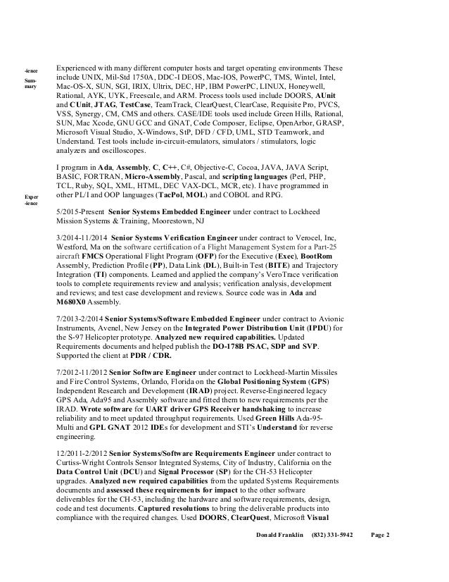 Do 178b resume