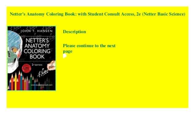 Download Netter's Anatomy Coloring Book: with Student Consult ...