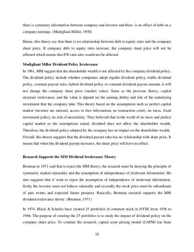 Dividend policy research papers