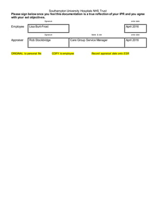 Annual Appraisal and development review May 2016 | DOCX